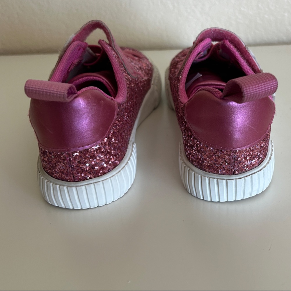 H&M Barbie Sparkling Pink Sneakers Size 13.5 Hook and Loop Closure - Picture 9 of 14